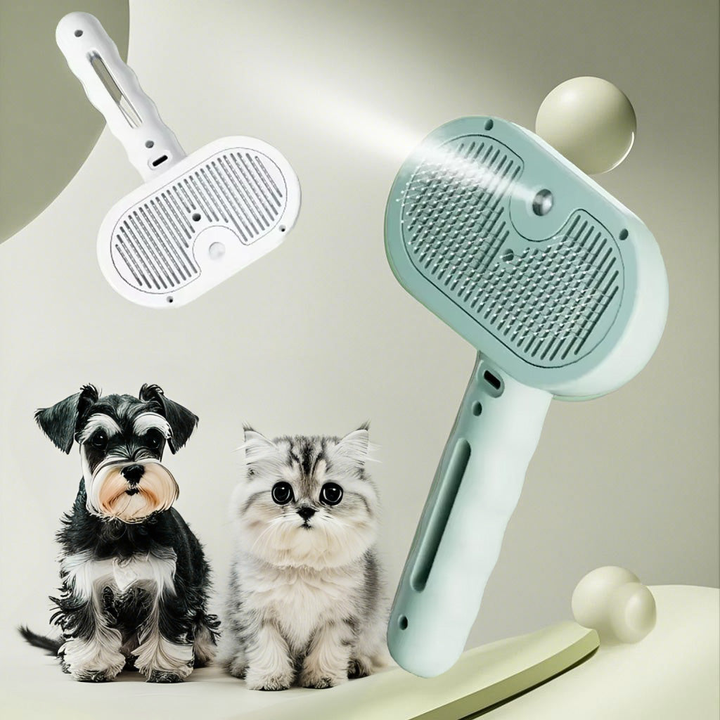 Pet Mist Spray Grooming Comb – Hair Remover Brush