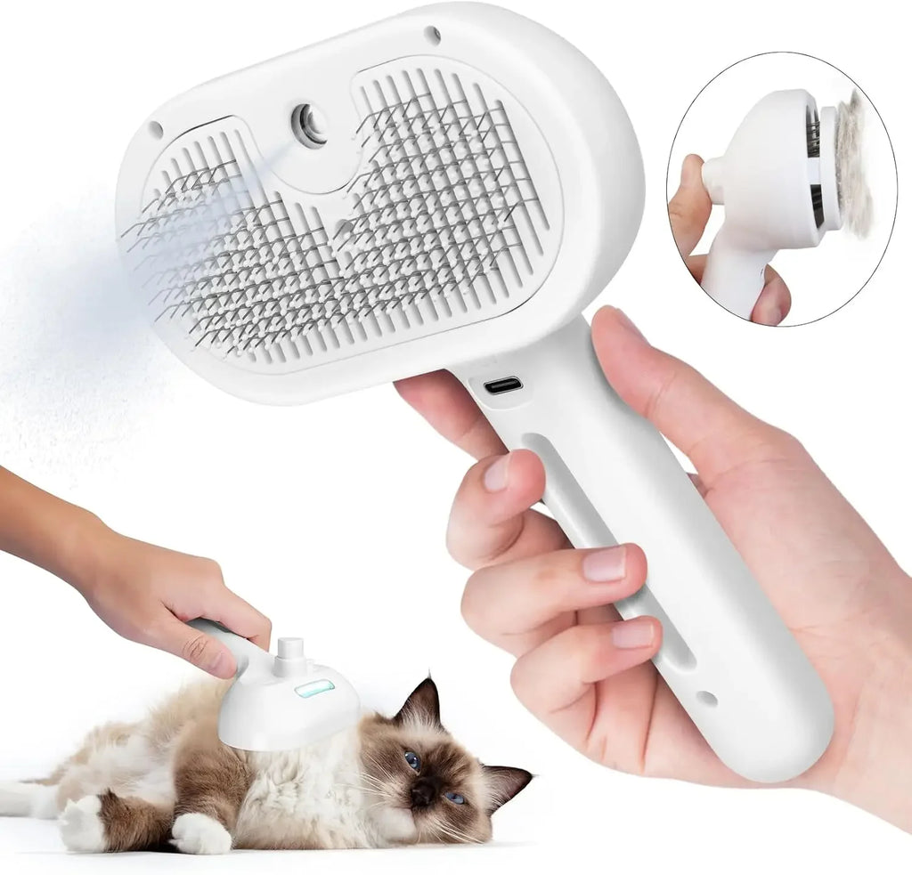 Pet Mist Spray Grooming Comb – Hair Remover Brush