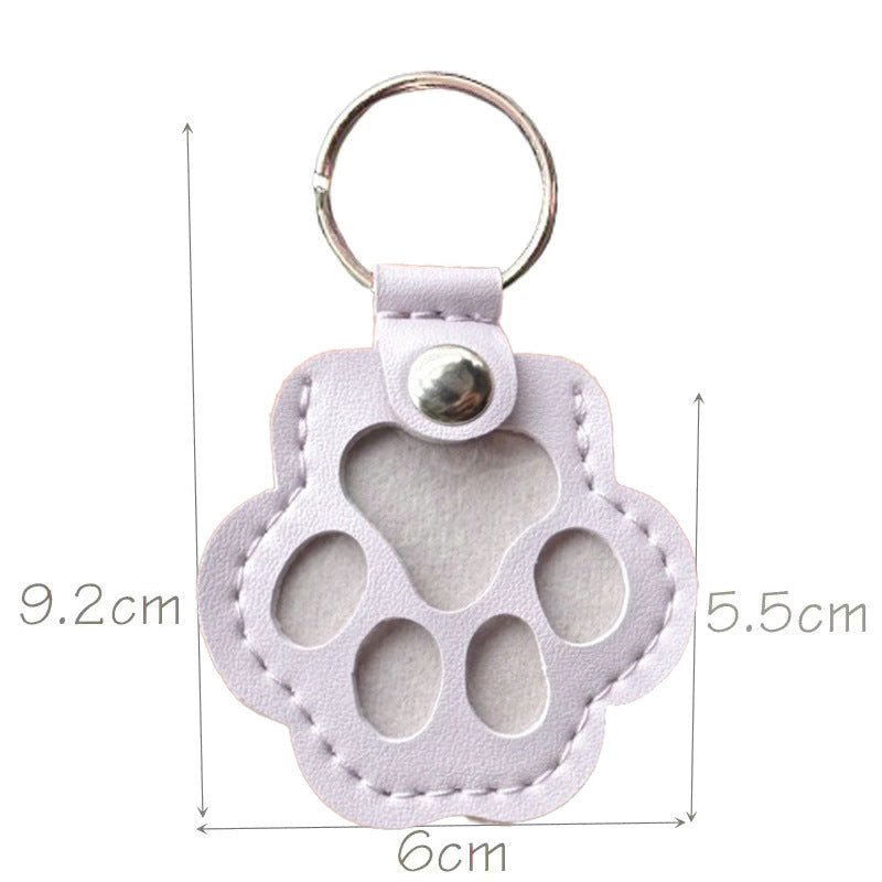 Leather Key Chain Creative Pet Hair Storage Ornaments
