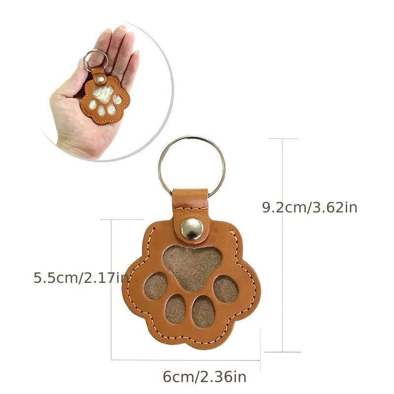 Leather Key Chain Creative Pet Hair Storage Ornaments