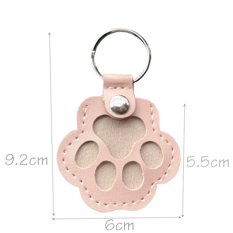 Leather Key Chain Creative Pet Hair Storage Ornaments